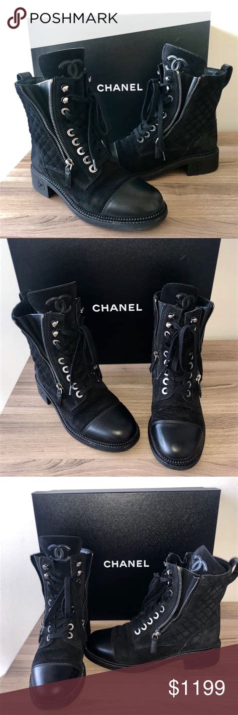 chanel combat boots poshmark|Short Boots .